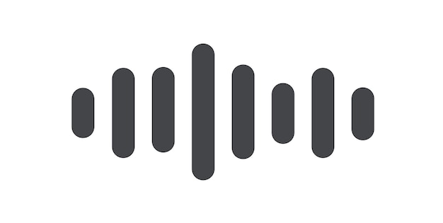 Ícono de voz de onda sonora vector de trazo de línea simple signo gráfico de ritmo de ola sonora