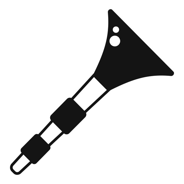 Icono de vuvuzela de plástico soplando el cuerno haciendo un ruido fuerte