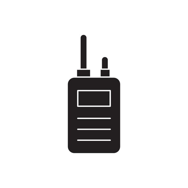 Icono de walkie-talkie Ilustración de línea plana y delgada vectorial