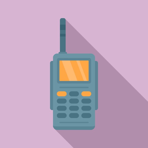 Vector icono de walkie talkie de senderismo ilustración plana del icono de vector de walkie talkie de senderismo para diseño web