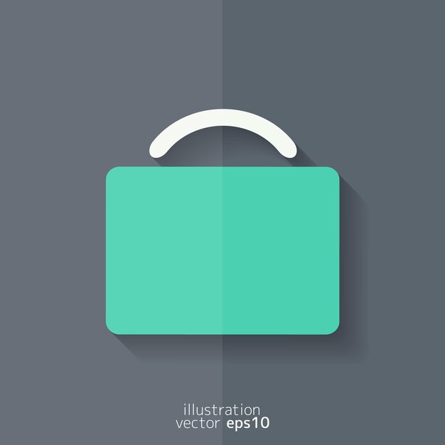 Ícono de la web de la cartera Símbolo de la bolsa Diseño plano