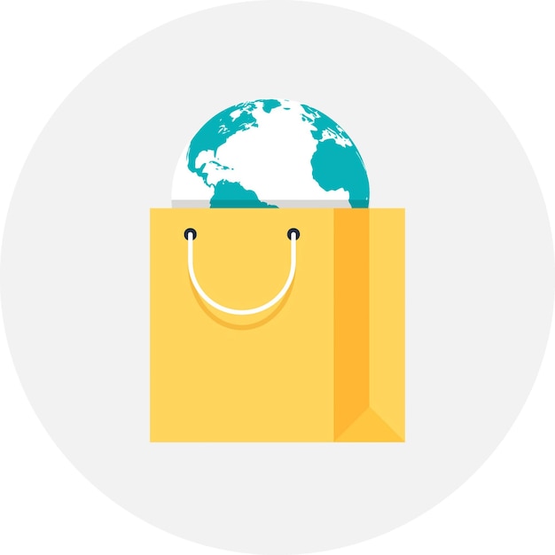 icono de la web de comercio electrónico de vector plano