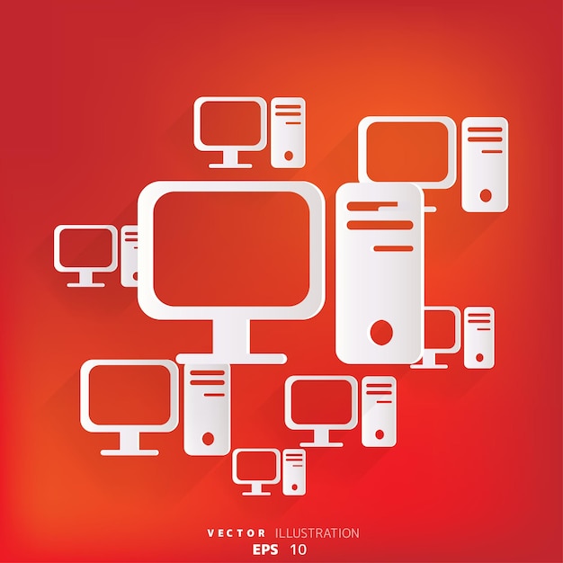 Icono web de la computadora