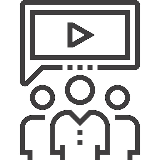 El icono web de línea plana de marketing viral