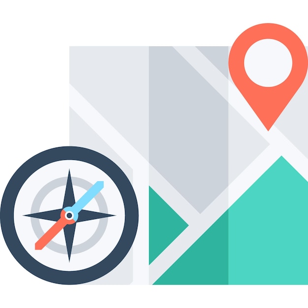 icono de la web de navegación de vector plano