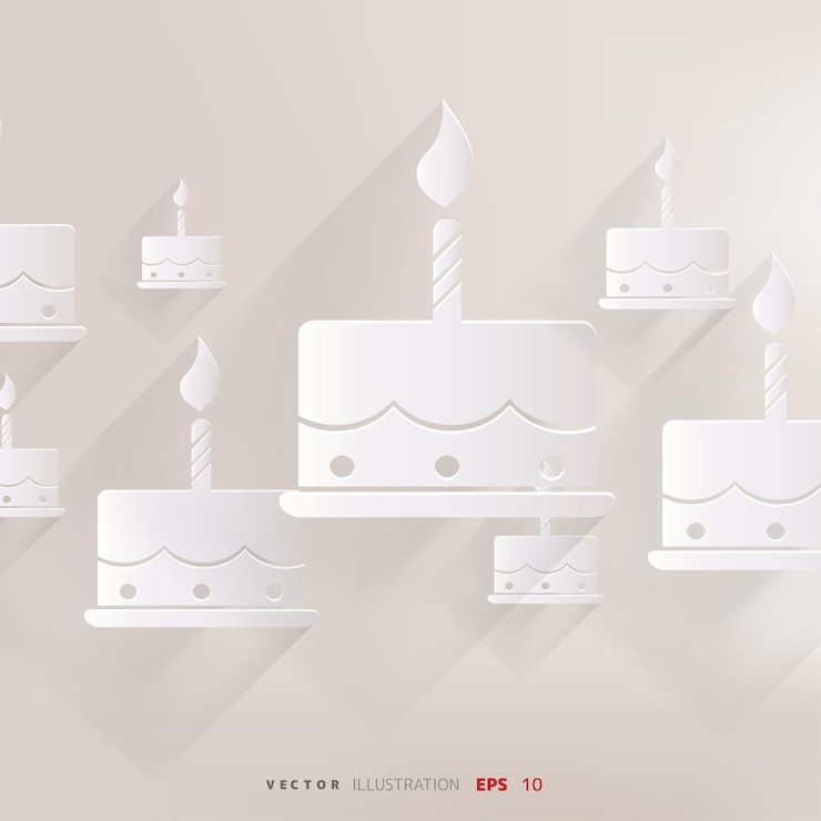 Vector icono de la web del pastel de cumpleaños