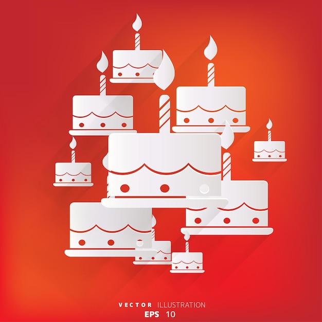 Icono de la web del pastel de cumpleaños