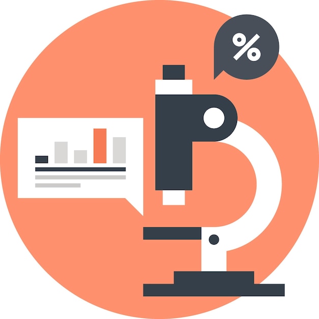 Icono de la web plana de investigación de mercado