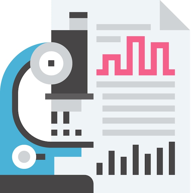 icono de la web de vector plano de investigación de mercado