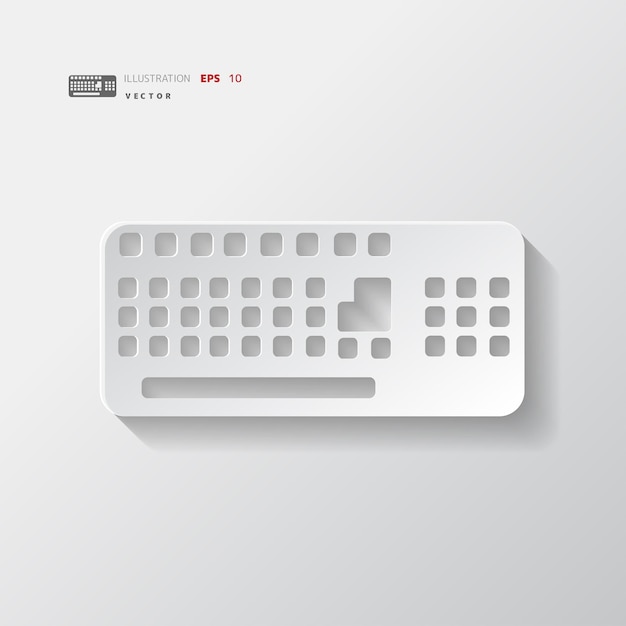 Icono web de vector de teclado de computadora