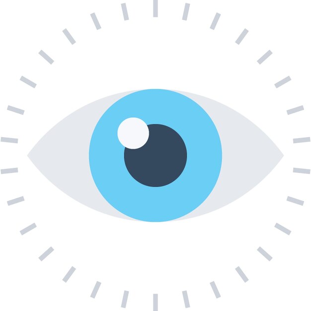 icono de la web de vector de visión plana