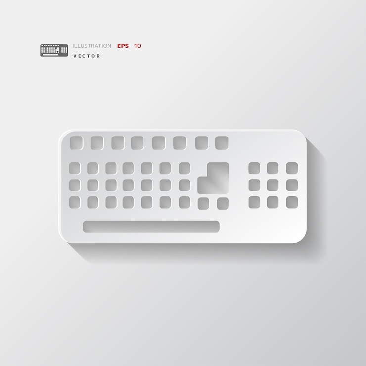 Vector icono web vectorial del teclado de la computadora