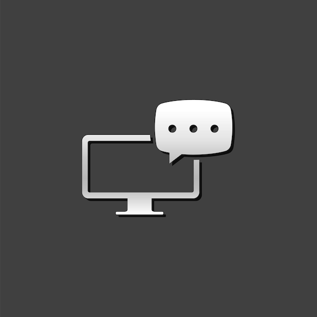 Icono de webinar en estilo de color gris metálico universidad de internet de aprendizaje