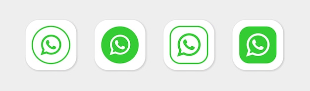 Vector icono de whatsapp el logotipo de las redes sociales de whatsapp