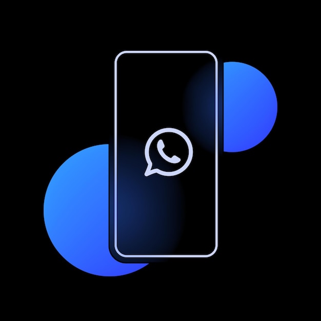 Icono de Whatsapp Logotipo de Whatsapp Diseño de morfismo de cristal Ilustración vectorial