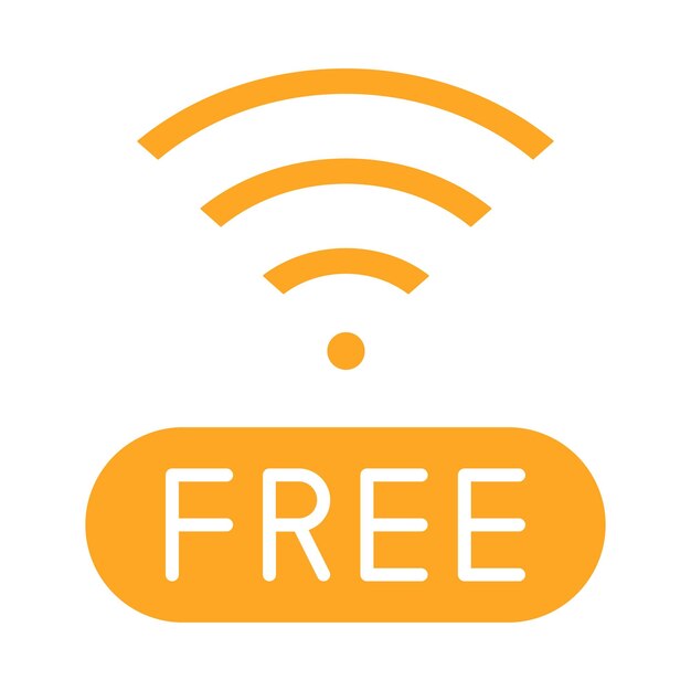 El icono de Wi-Fi gratuito