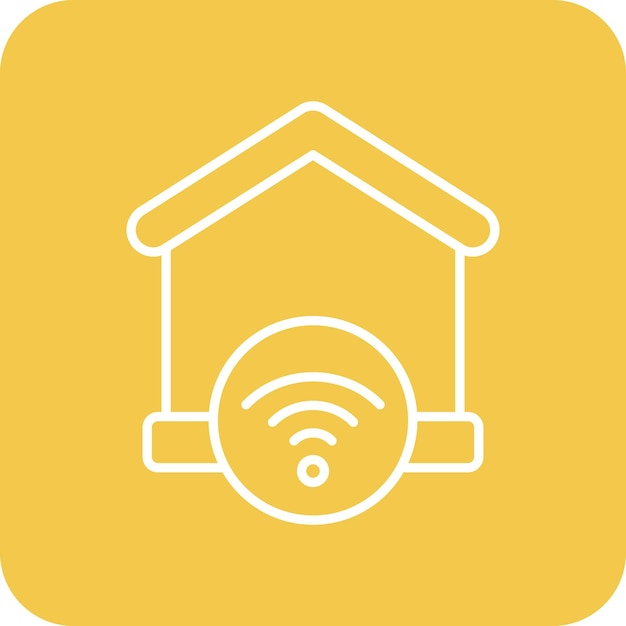 Vector icono de wi-fi en el hogar