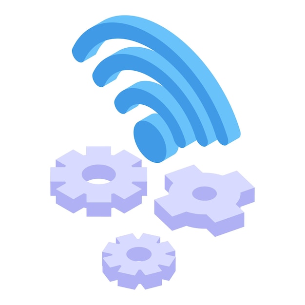 Icono de Wi Fi Isométrico de icono de vector de Wi Fi para diseño web aislado sobre fondo blanco