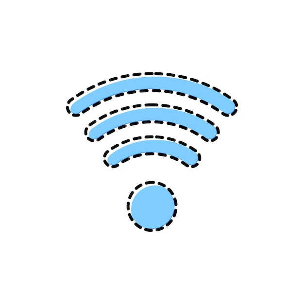 Icono de Wi-Fi plantilla de diseño gráfico plano ilustración vectorial de símbolo de comunicación