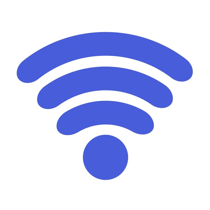 Vector icono de wi-fi. símbolo de red inalámbrica para conexión a internet. estilo plano. ilustración vectorial