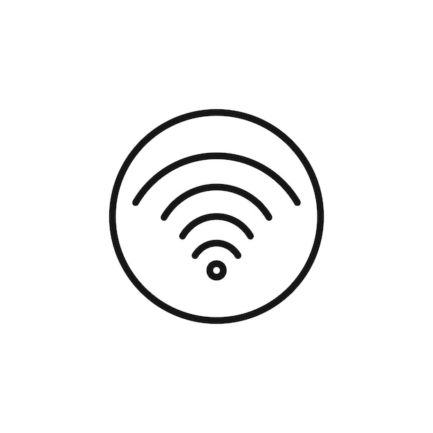 Icono de Wi-Fi Vector plano aislado en el contorno