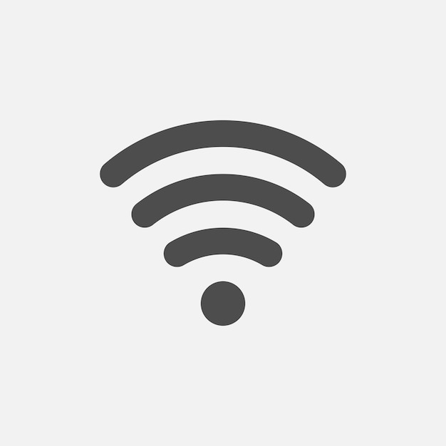 Vector icono wifi aislado sobre fondo blanco ilustración vectorial