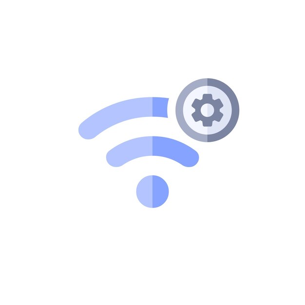 Vector icono wifi en diseño plano