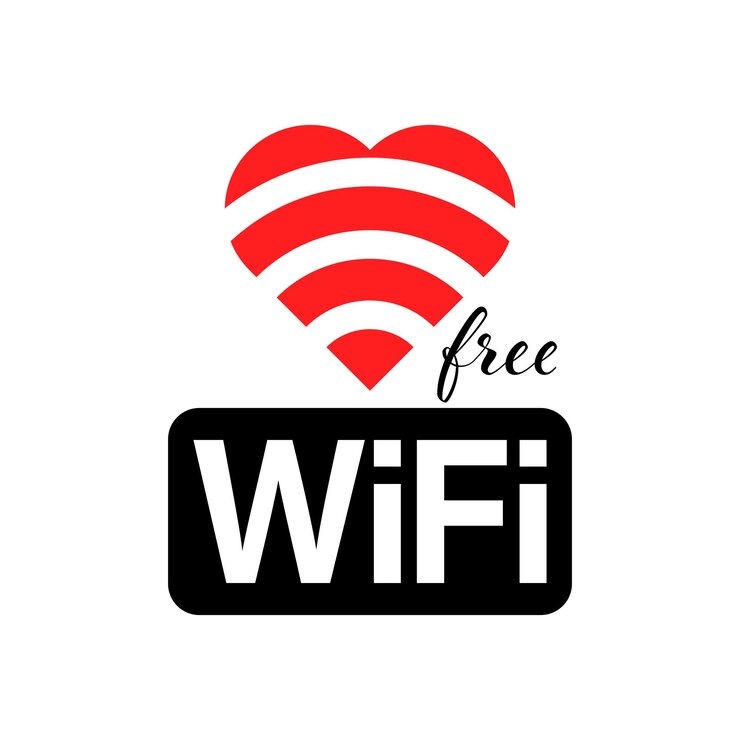 Vector icono wifi gratuito etiqueta de conexión inalámbrica