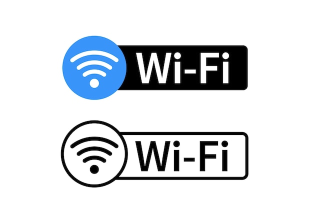 icono wifi y inalámbrico conexión a Internet icono de red inalámbrica Ilustración vectorial