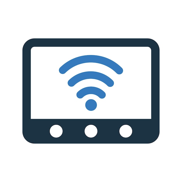 Icono de wifi inalámbrico de red Diseño vectorial editable simple aislado en un fondo blanco