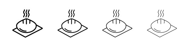icono de wonton Signo de ilustración plano