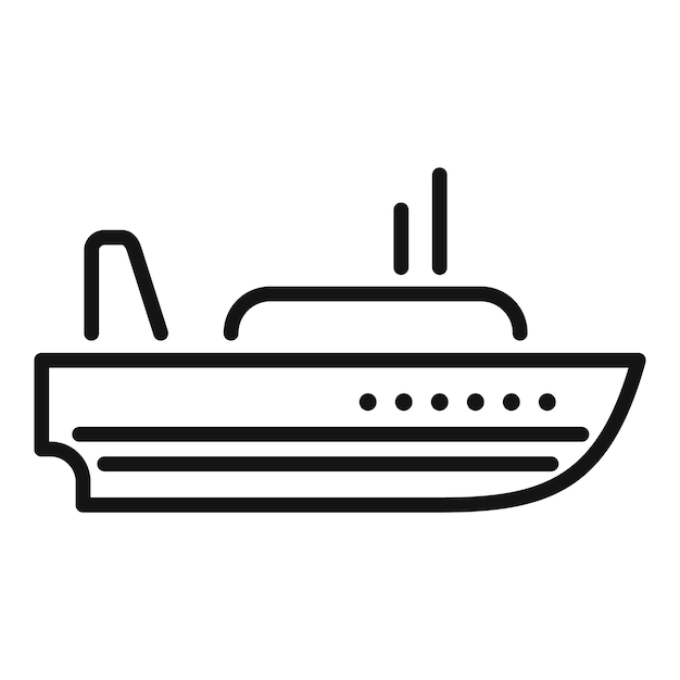 Icono de un yate moderno navegando en las olas del océano