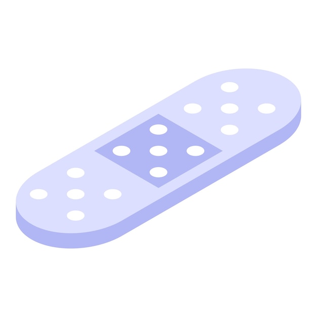 Icono de yeso médico Isométrico del icono de vector de yeso médico para diseño web aislado sobre fondo blanco