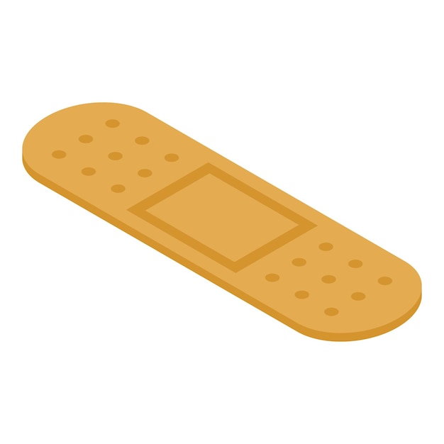 Icono de yeso médico Isométrico del icono de vector de yeso médico para diseño web aislado sobre fondo blanco