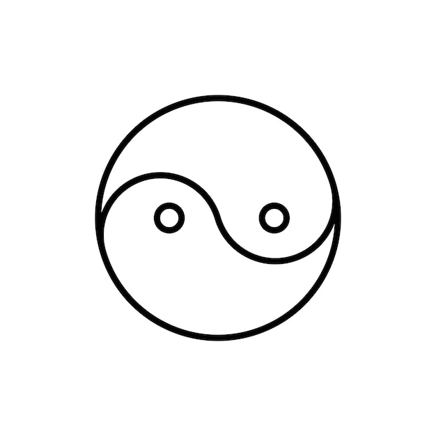 El icono Yin yang es una colección de juegos de relleno plano.