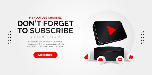 Icono de Youtube Ilustración conceptual abstracta aislado en blanco.