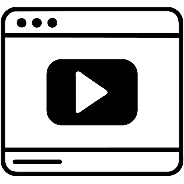 El icono de YouTube