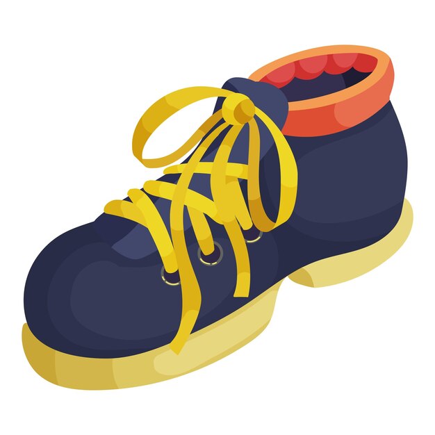 Vector Ícono de zapatillas de bicicleta ilustración isométrica del ícono vectorial de zapatillas para diseño web