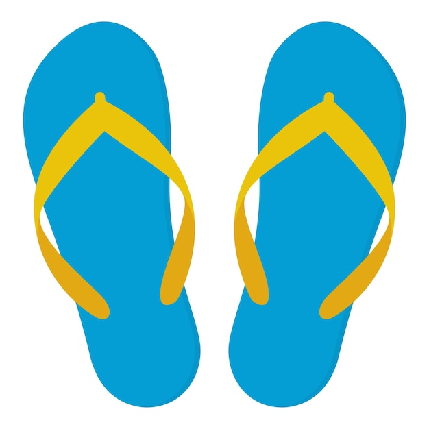 Icono de zapatillas Chanclas aislar sobre un fondo blanco.
