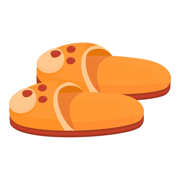 Vector icono de zapatillas de lunares caricatura de icono de vector de zapatillas de lunares para diseño web aislado sobre fondo blanco