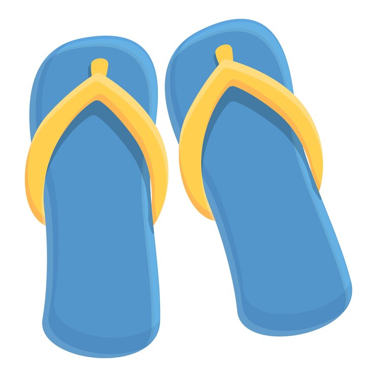 Vector icono de zapatillas de playa de verano caricatura de icono de vector de zapatillas de playa de verano para diseño web aislado sobre fondo blanco