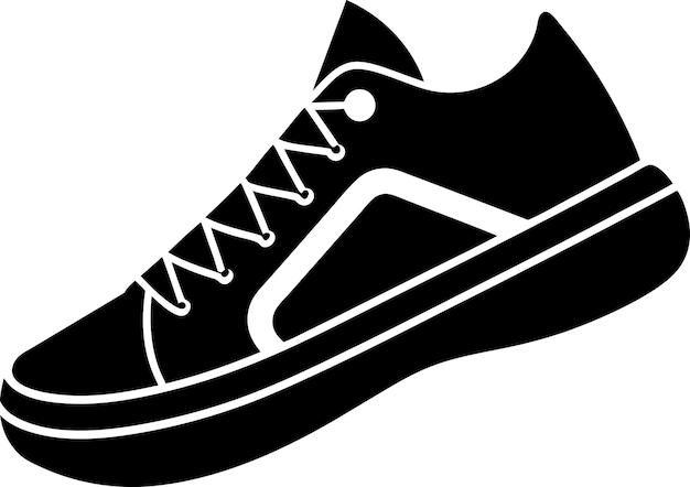 El icono del zapato de correr aislado en un fondo blanco Ilustración vectorial