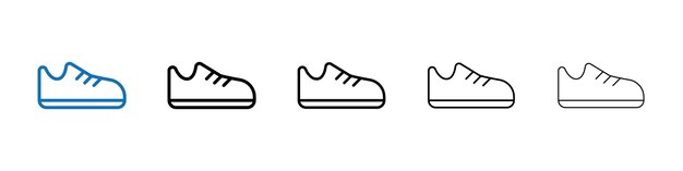 Icono de zapato de deporte Logotipo vectorial de contorno para la aplicación web