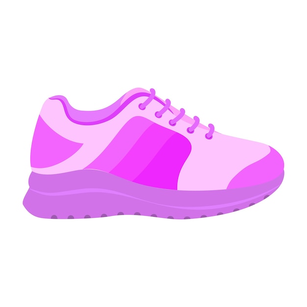 Vector icono de zapato deportivo rosa ilustración plana de icono de vector de zapato deportivo rosa para diseño web