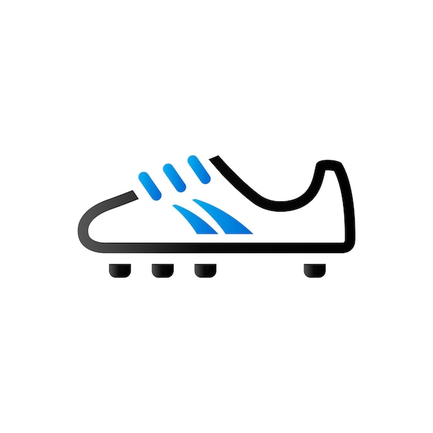 Icono de zapato de fútbol en color de tono dúo Protección del pie de fútbol deportivo