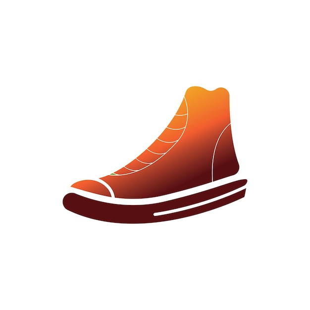 Icono zapato logo concepto vector plantilla de zapatillas