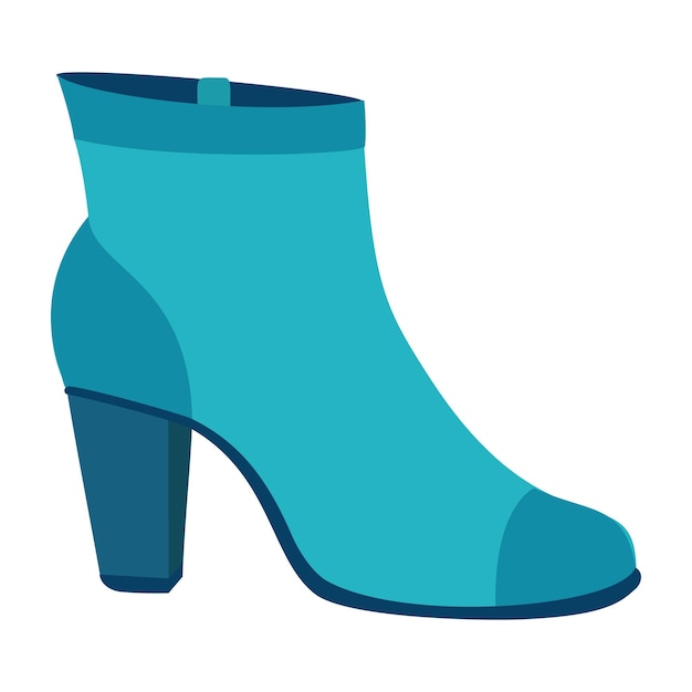 Icono de zapato de mujer azul Ilustración plana de icono de vector de zapato de mujer azul para diseño web