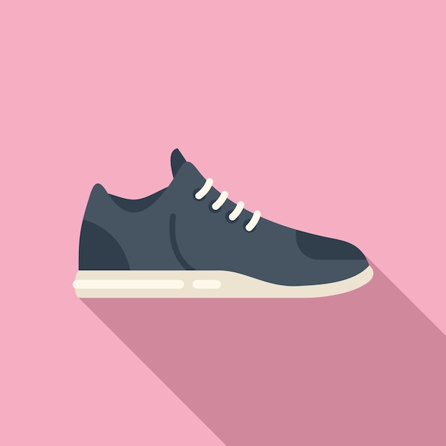 Icono de zapatos deportivos vector plano Ejercicio físico Gimnasio activo