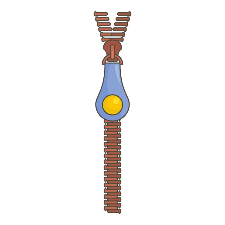 Vector icono de zip de moda ilustración de dibujos animados de icono de vector de zip de moda para web