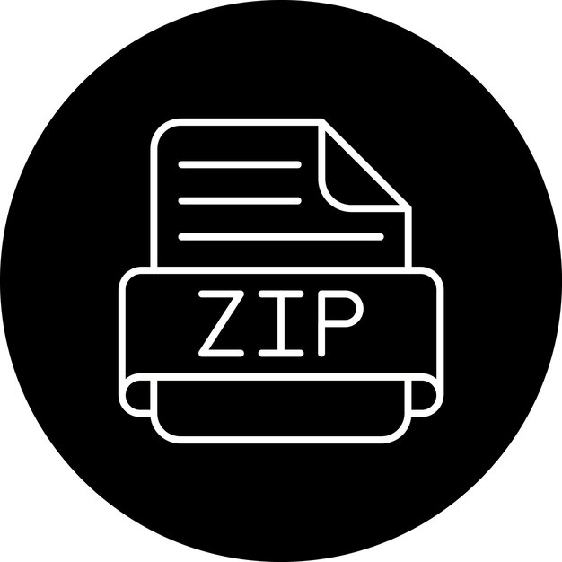 Vector el icono de zip